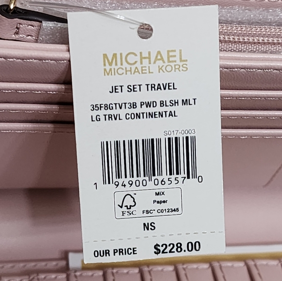 Michael Kors Jet Set Logo LG Continental Wristlet Wallet - Picture 5 of 6